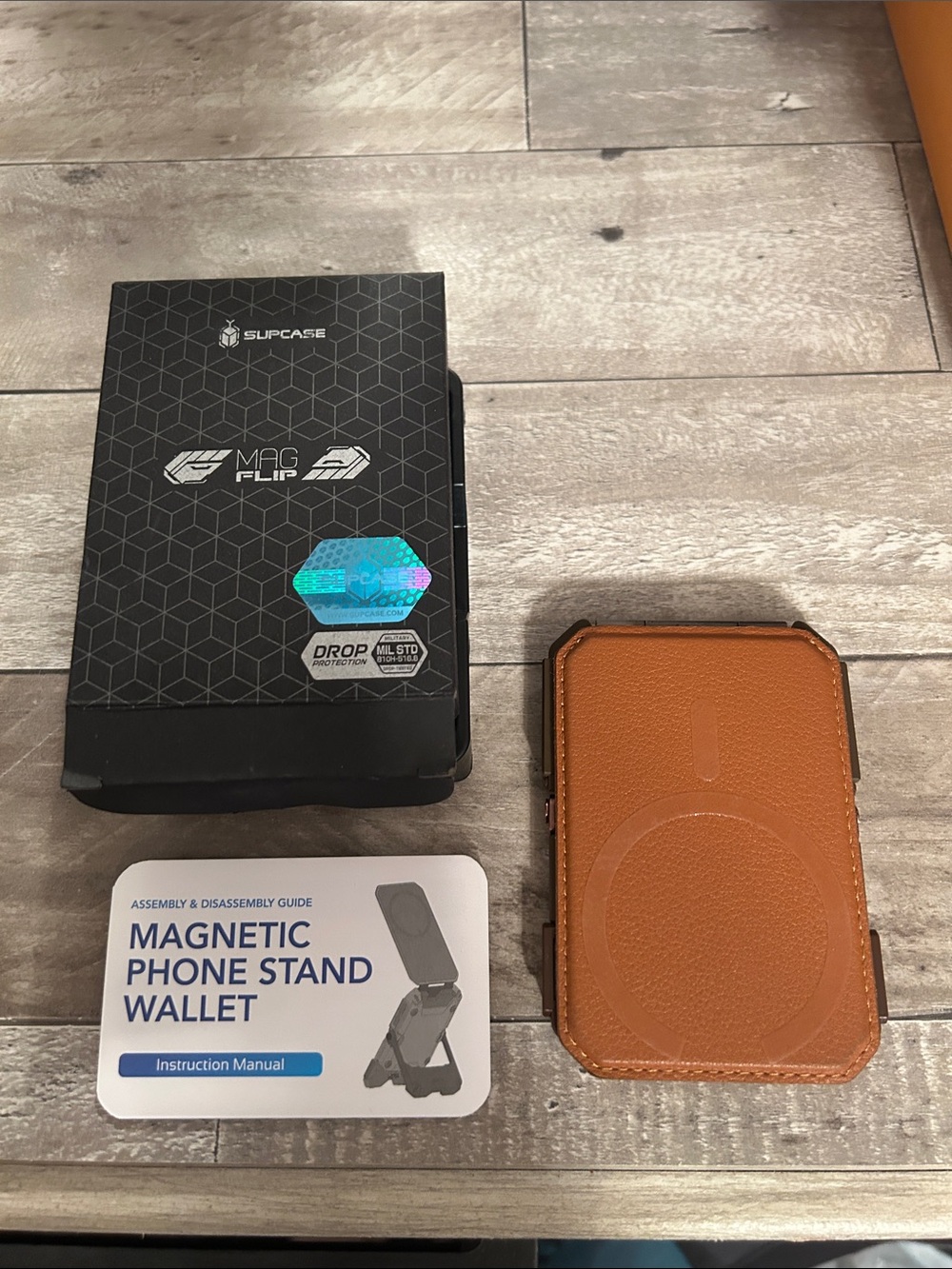 SUPCASE MagFlip Magnetic Phone Stand Wallet - Brown NIB